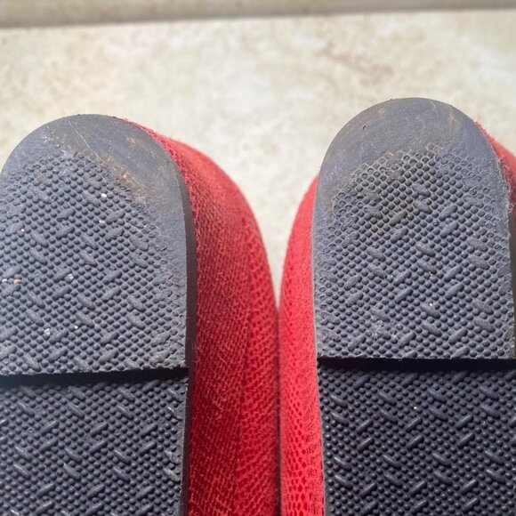 SAS Womens Red Leather Wedge Low Heel Shoes Professional Career Office - Picture 10 of 10